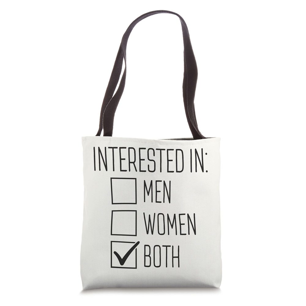 Interested In Men Both Sexual Preference Bisexual Art Tote Bag o_o